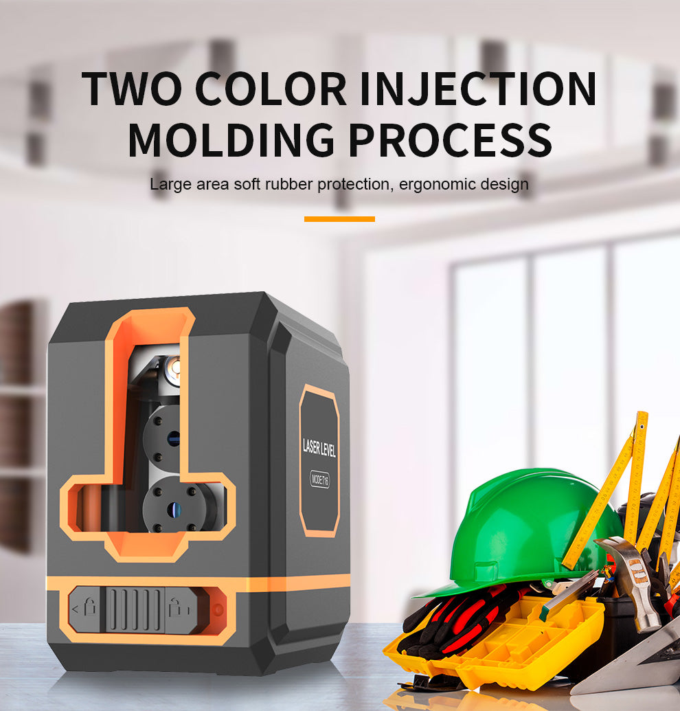 Beneya 2-Line Green Beam Laser Level with Light Intensity Adjustment, Rechargeable Lithium Battery (Type-C Port), Horizontal & Vertical Self-Leveling Tool