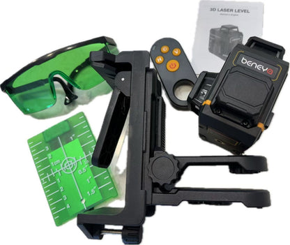 Beneya 12-Line 3x360 Green Beam Laser Level with Type-C Battery