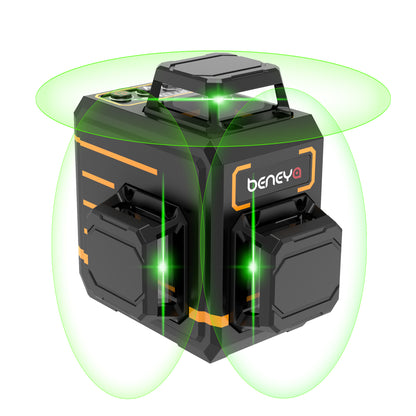 Beneya 12-Line 3x360 Green Beam Laser Level with Type-C Battery