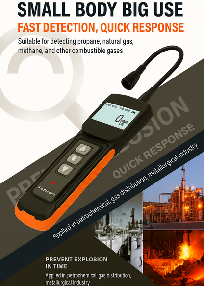 Détecteur portable de fuites de gaz inflammables Beneya NM393 avec alertes 3-en-1