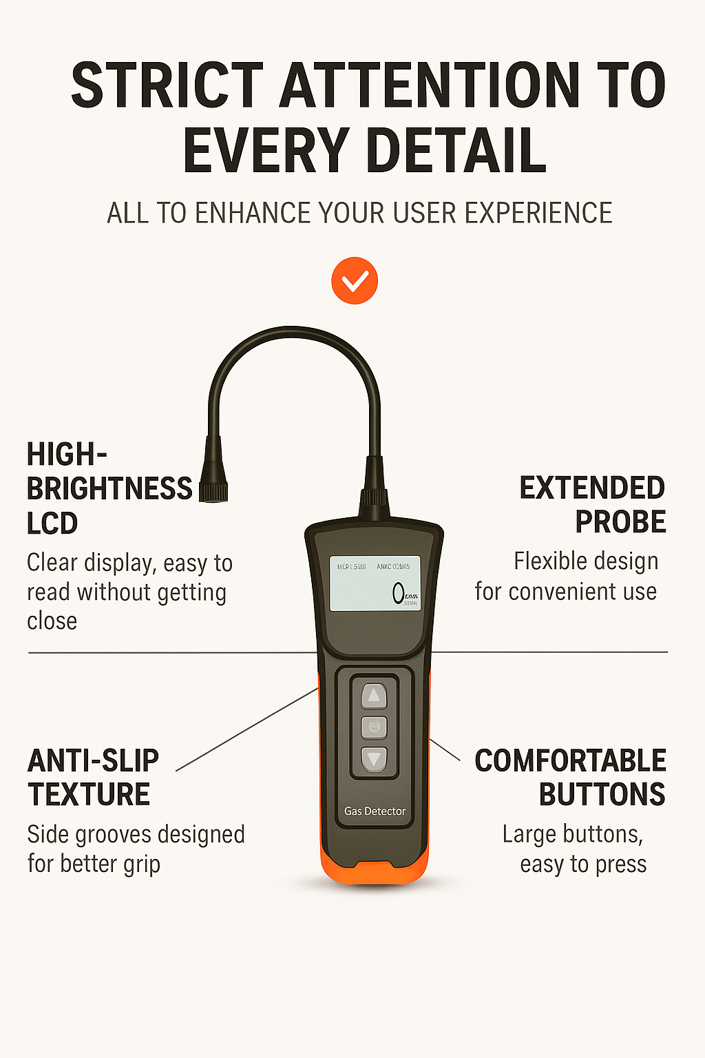 NM393 Portable Combustible Gas Leak Detector – Fast Response | 3-in-1 Alarm | Industrial Precision in Your Pocket