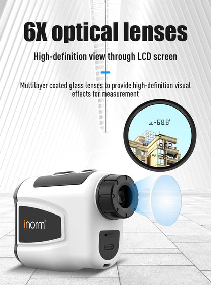 Beneya Rechargeable Laser Rangefinder with 6X Magnification and LCD Display