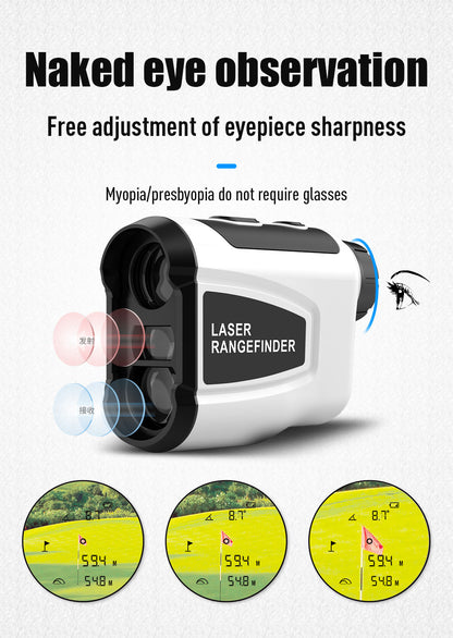 Beneya Rechargeable Laser Rangefinder with 6X Magnification and LCD Display