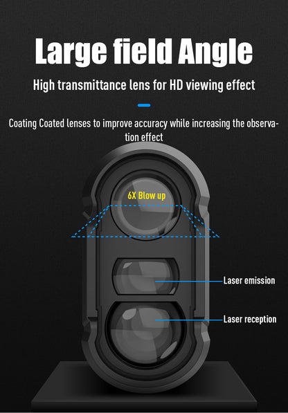 Beneya Rechargeable Laser Rangefinder with 6X Magnification and LCD Display
