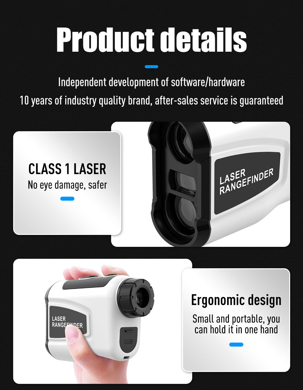 Laser Rangefinder, Beneya Golf/Hunting Rangefinder Rechargeable with 6X Magnification, LCD Display,Angle/Slope Compensation/Unit Switch/Speed/Scan/Functional Range Finder