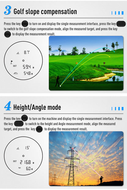 Beneya Rechargeable Laser Rangefinder with 6X Magnification and LCD Display