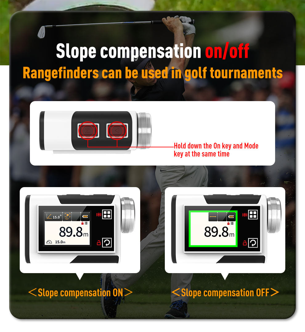 Elite Players' Secret Weapon: Beneya Pro RangeFinder w/ Smart Slope Tech, Vibrant Side Screen & Fast Charging, 4 Advanced Modes (Slope/Speed/Scan/Tournament) - Tournament Legal Mode Included!