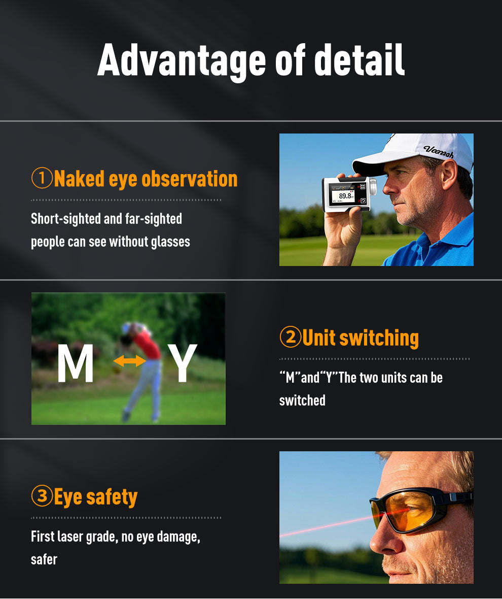 Elite Players' Secret Weapon: Beneya Pro RangeFinder w/ Smart Slope Tech, Vibrant Side Screen & Fast Charging, 4 Advanced Modes (Slope/Speed/Scan/Tournament) - Tournament Legal Mode Included!