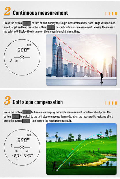 Télémètre laser Beneya Pro pour le golf et la chasse, avec modes « Slope » et « Scan »