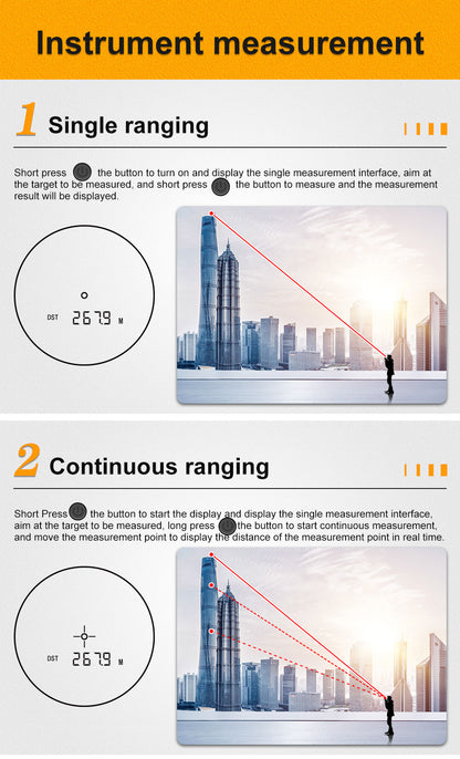 Beneya Golf and Hunting Laser Rangefinder with 6X Magnification and Slope