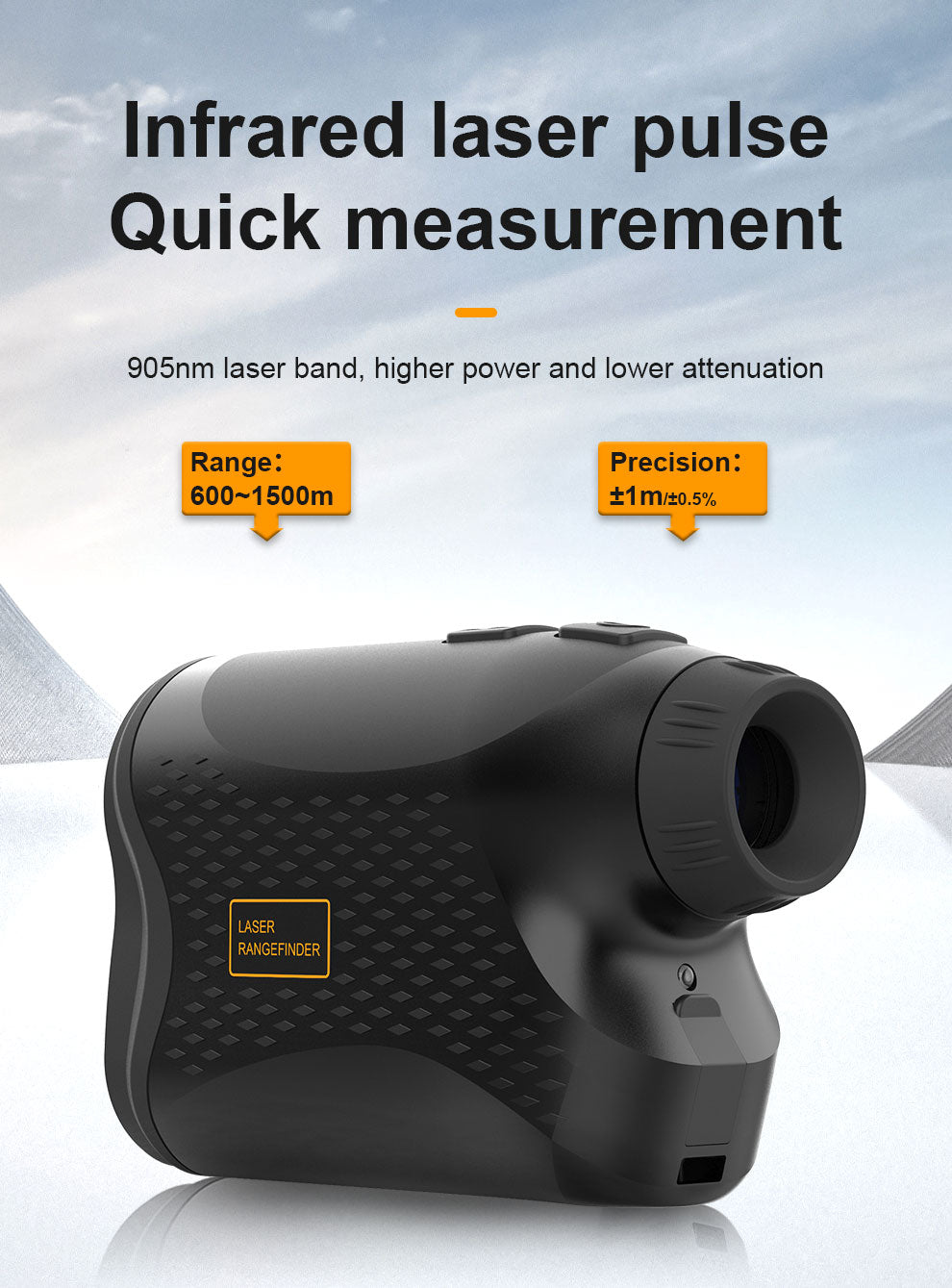 Laser Rangefinder, Beneya Golf/Hunting Rangefinder Rechargeable with 6X Magnification, LCD Display,Angle/Slope Compensation/Unit Switch/Speed/Scan/Functional Range Finder