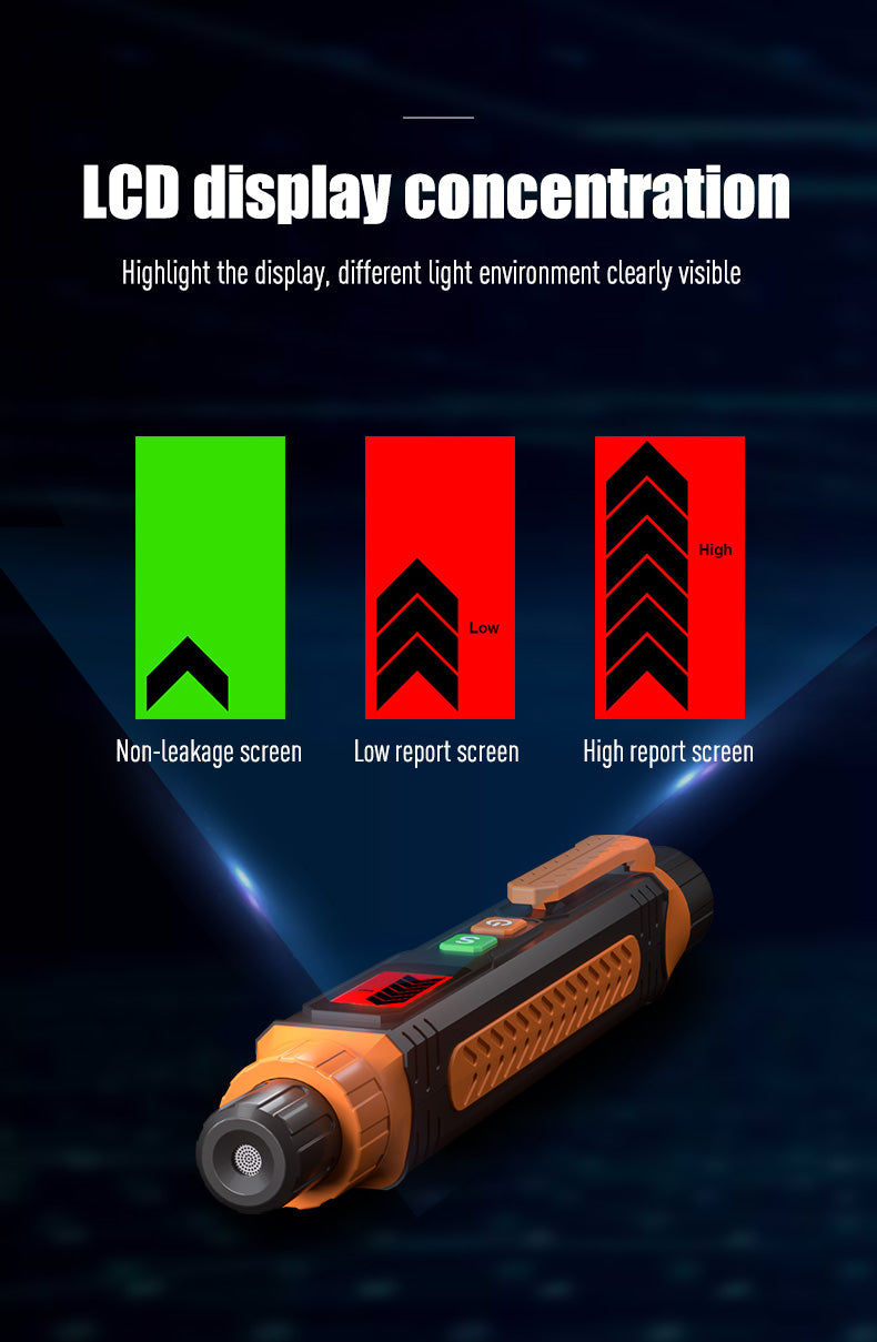 NM391 Pen-Type Gas Detector | Portable & Sensitive Gas Leak Tester with LCD Display. One tool, total safety.