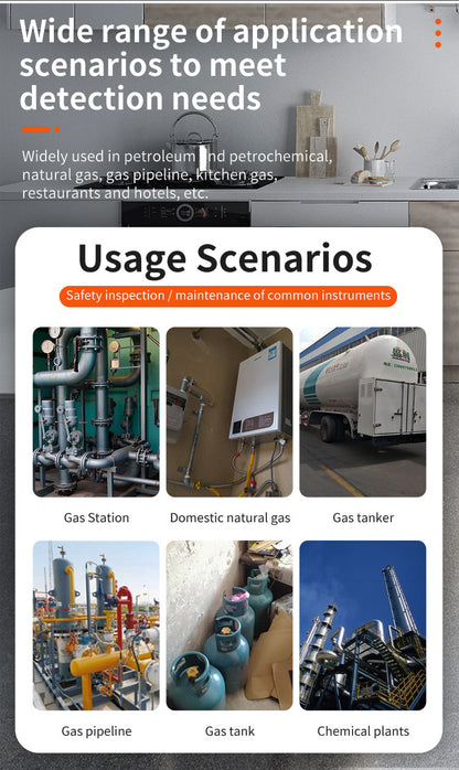 Détecteur portable de fuites de gaz combustibles Beneya NM392 avec alarme sonore et lumineuse