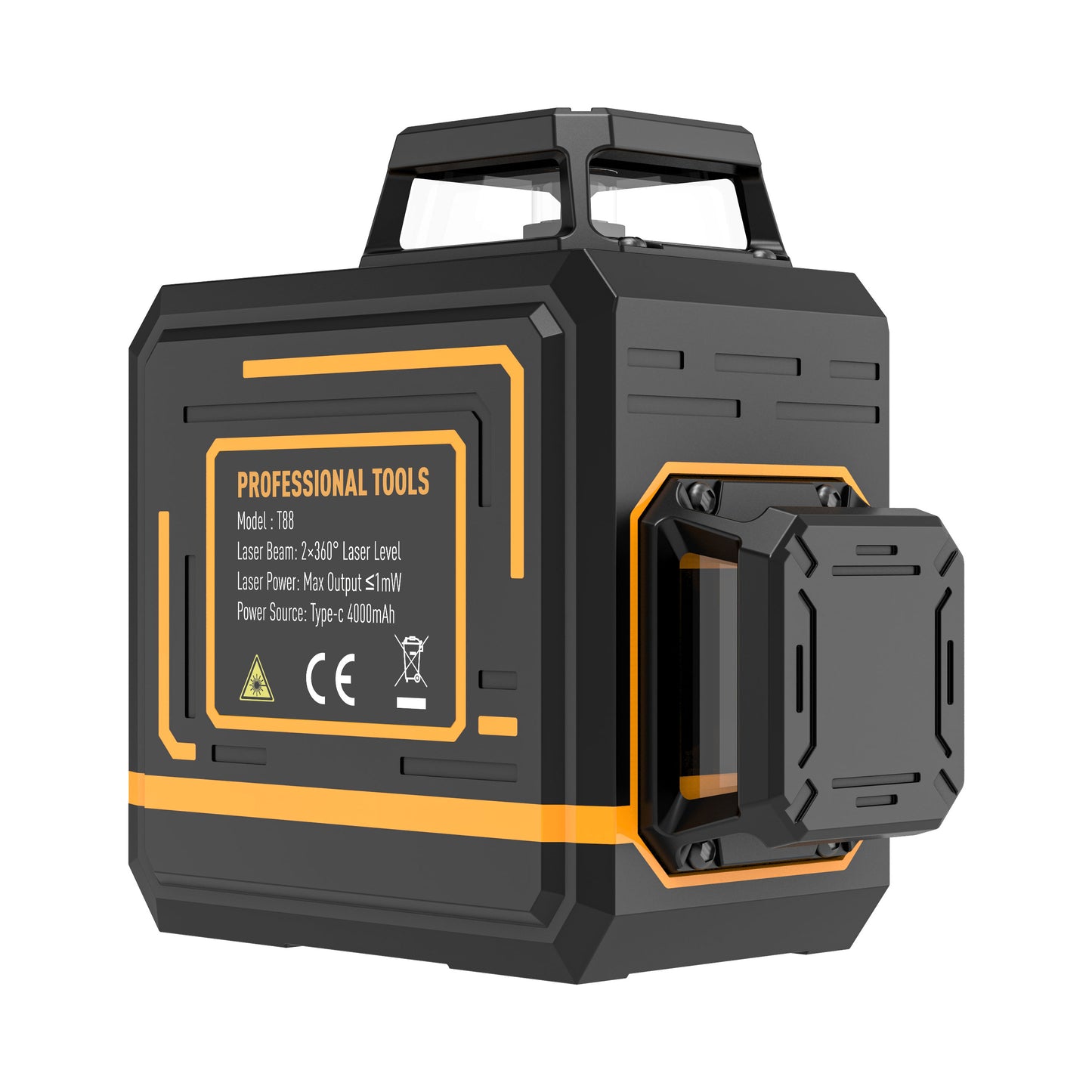 Beneya 8-Line 2×360° Green Beam Laser Level with Light Intensity Adjustment, Rechargeable Lithium Battery (Type-C Port), Horizontal &amp; Vertical Self-Leveling Tool