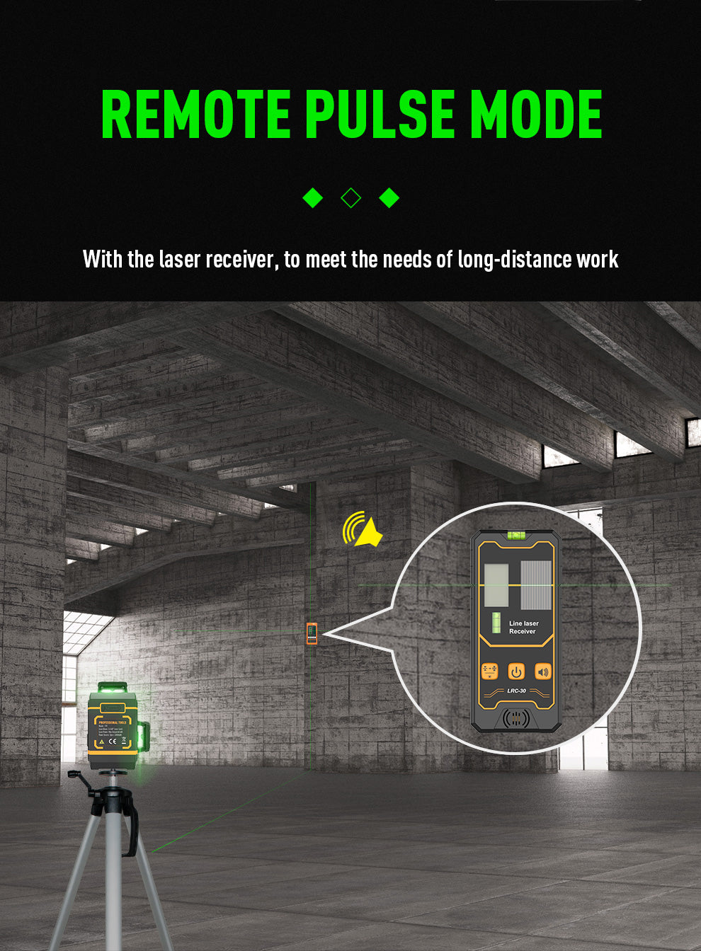 Beneya 12-line 3×360° green beam laser level with light intensity adjustment function, rechargeable lithium battery (Type-C interface), and automatic leveling tools for horizontal and vertical.