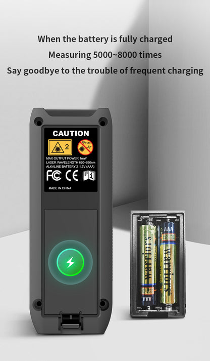 Beneya 196ft/60m Red Beam Laser Distance Meter with Angle Sensor