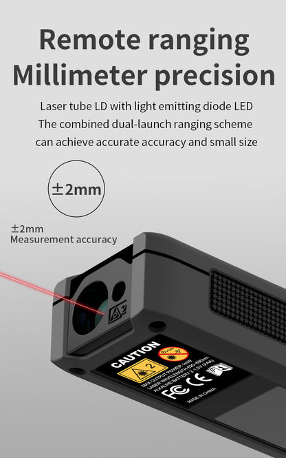 Beneya 328ft/100m Red Beam Laser Distance Meter with Angle Sensor