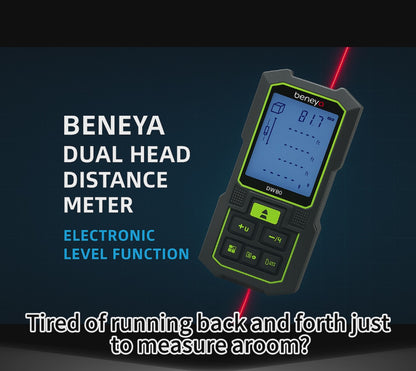 Beneya 262ft/80m Dual-Head Red Beam Laser Distance Meter