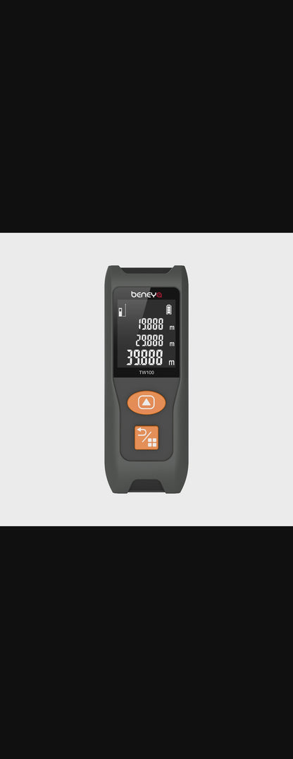 Beneya 328ft/100m Red Beam Laser Distance Meter with Angle Sensor