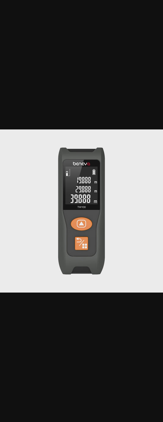 Télémètre laser Beneya à faisceau rouge de 100 m (328 pieds) avec capteur d'angle
