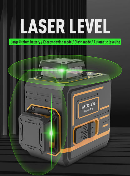 Beneya 8-Line 2x360 Green Beam Laser Level with Type-C Battery